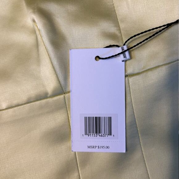 Jason Wu NWT Yellow Satin Cropped Tank - Size Medium - Picture 6 of 8